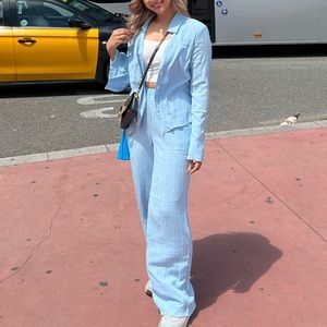 Blue Two Piece Coord Set